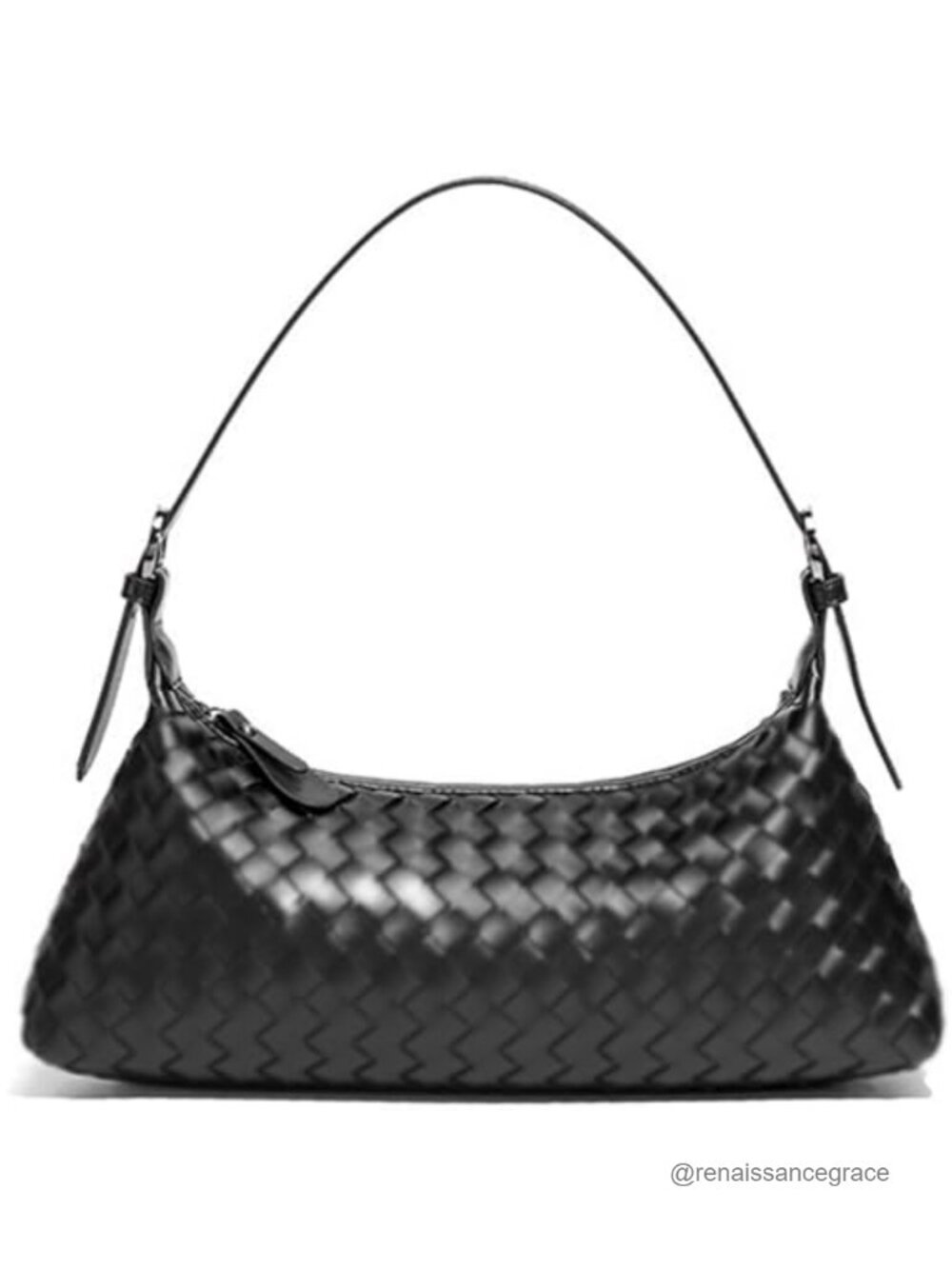 Woven Faux Leather Hobo Handbag with Adjustable Crossbody Strap